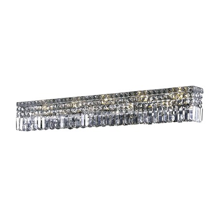 Elegant Lighting Maxime 10 light Chrome Wall Sconce Clear Royal Cut Crystal V2032W44C/RC
